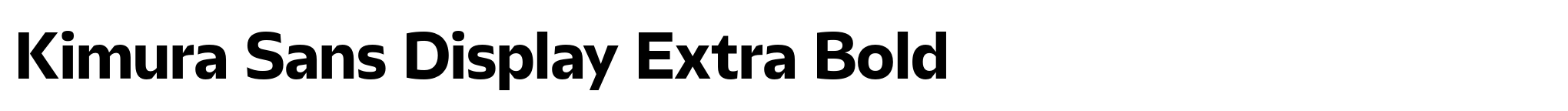 Kimura Sans Display Extra Bold image